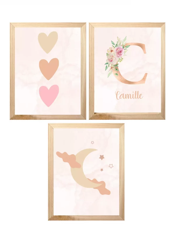 Lot d'affiches de naissance