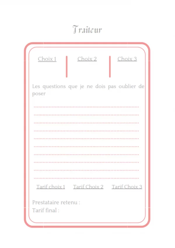 Carnet planificateur de mariage couple de femmes
