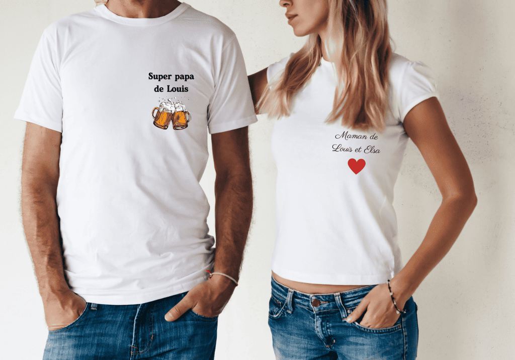 tee shirt femme et homme