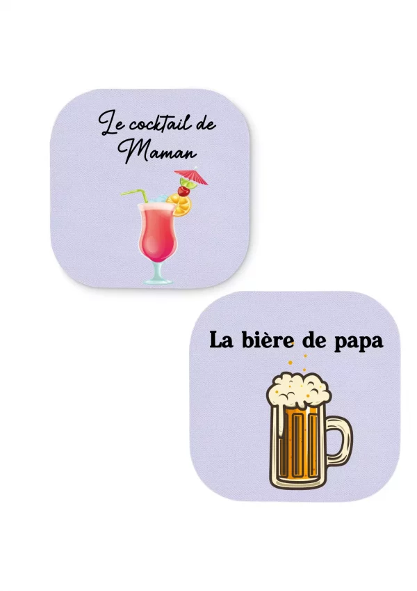 Dessous de verre imprimé
