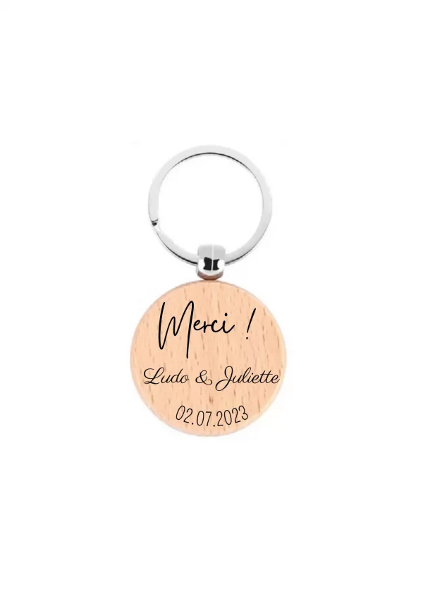Porte-clé rond personnalisé
