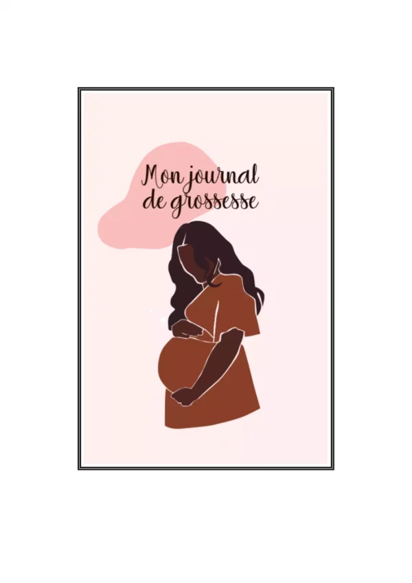 journal de grossesse rose poudré