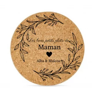 Dessous de plat maman motif cœur