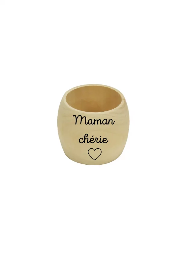 Rond de serviette maman motif cœur