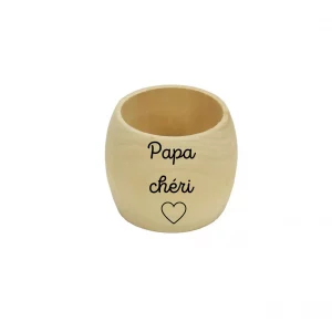 Rond de serviette papa motif cœur
