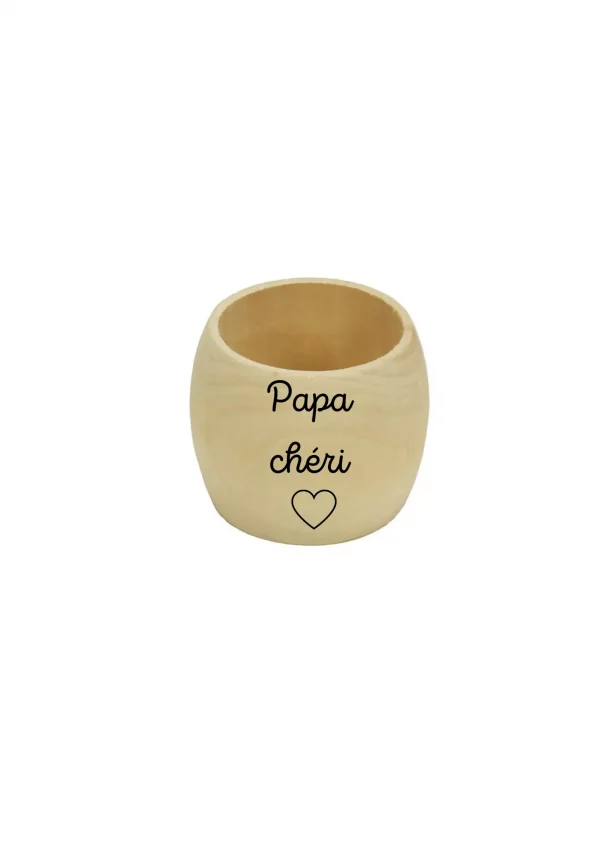 Rond de serviette Papa motif cœur