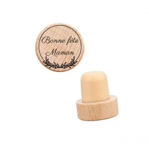 Bouchon bouteille maman motif cercle