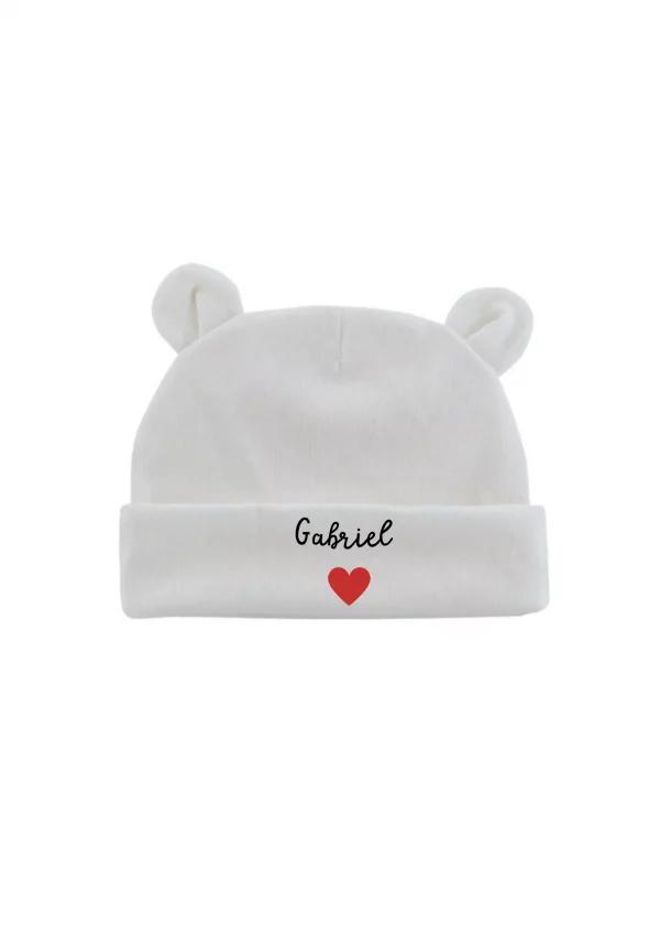 Bonnet de naissance cœur