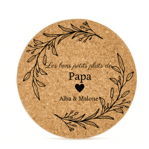 Dessous de plat papa motif coeur