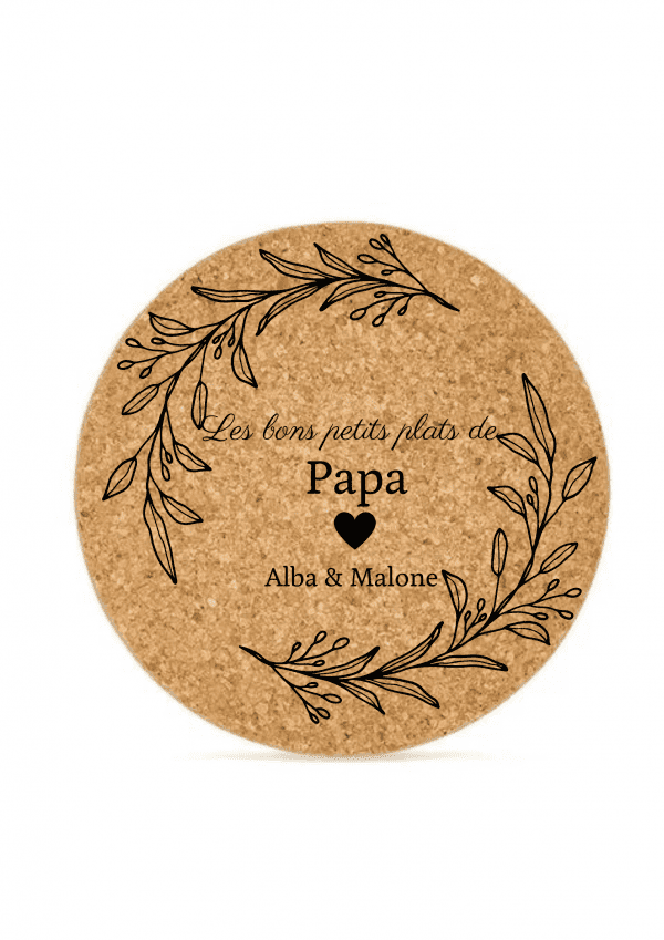 Dessous de plat papa motif coeur