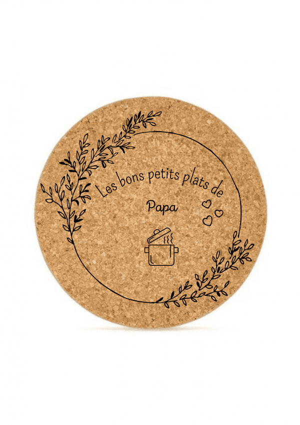 dessous de plat papa motif feuilles