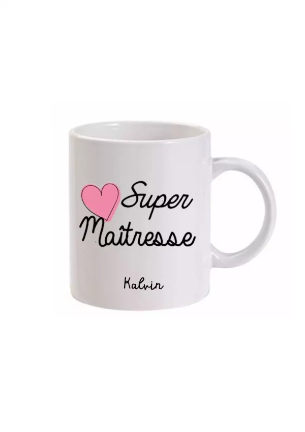 Mug fin d'année coeur rose