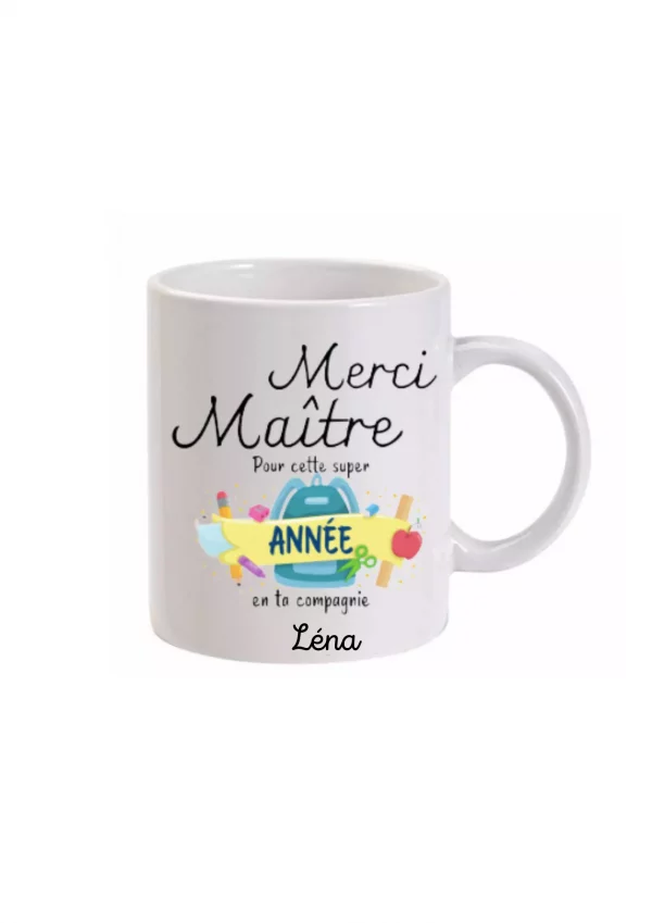 Mug fin d'année sac à dos