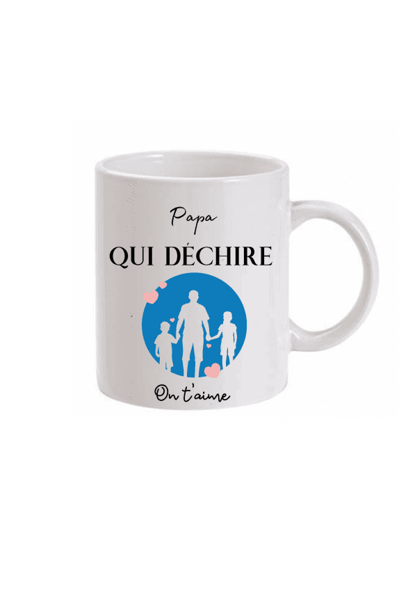 mug papa avec enfants