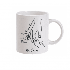 mug papy deux mains