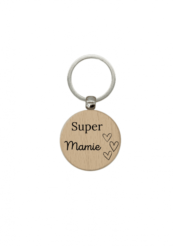 Porte-clé motif coeurs