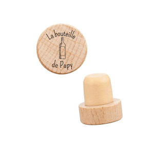 Bouchon de vin motif bouteille