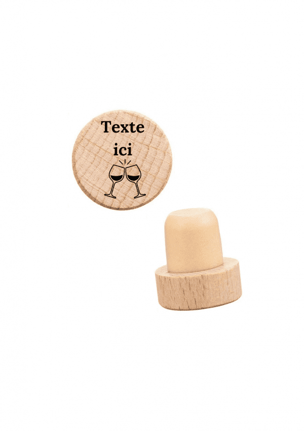 Bouchon de vin motif tchin
