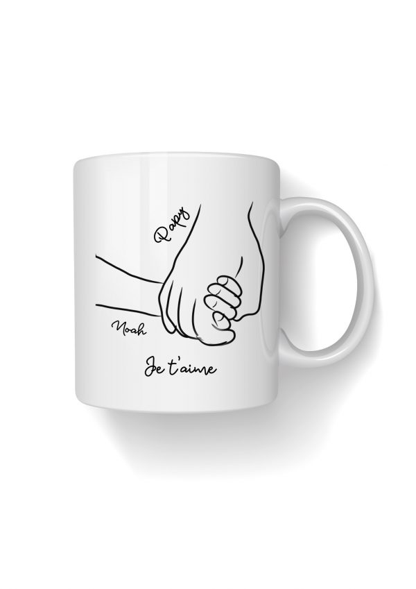 mug papy main dans la main