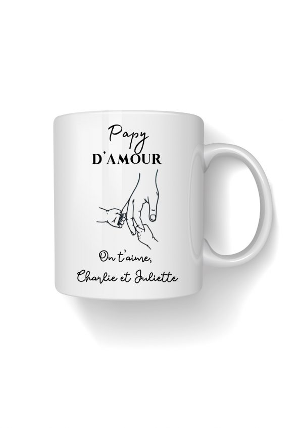 mug papy deux mains