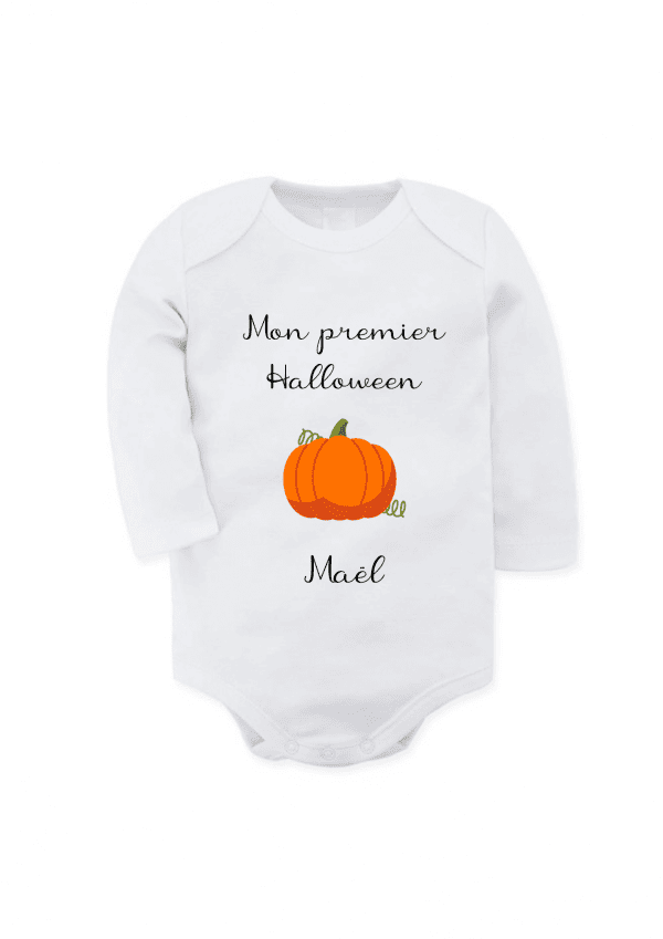 Body bébé citrouille halloween