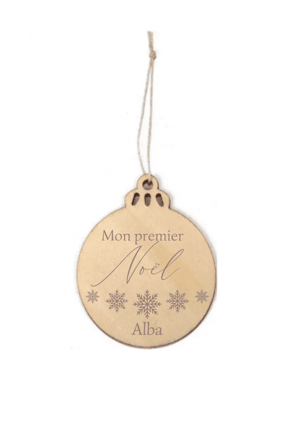 Boule noël flocon prénom