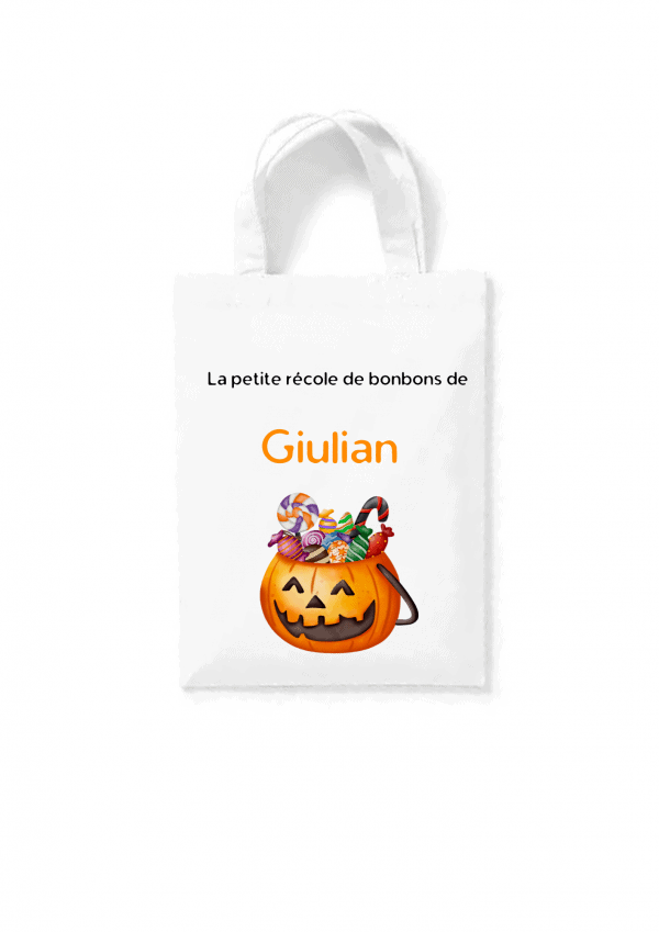 Tote bag citrouille halloween