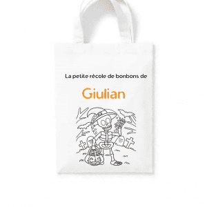 Tote bag halloween à colorier