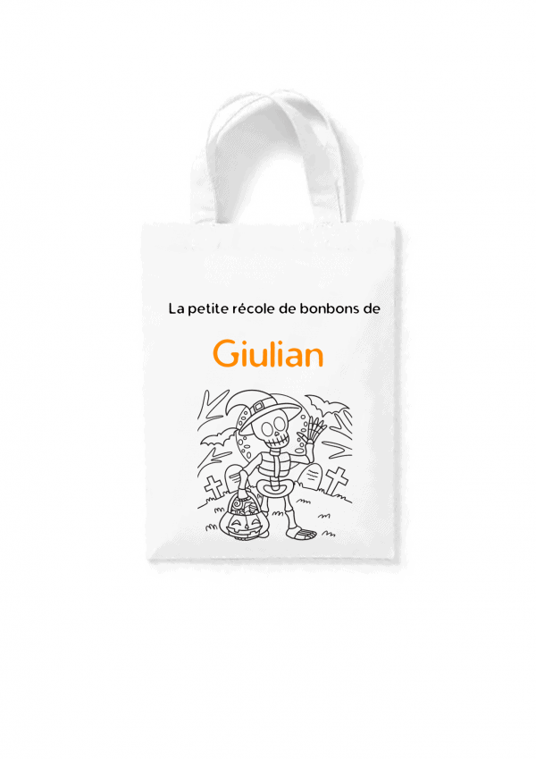 Tote bag halloween à colorier