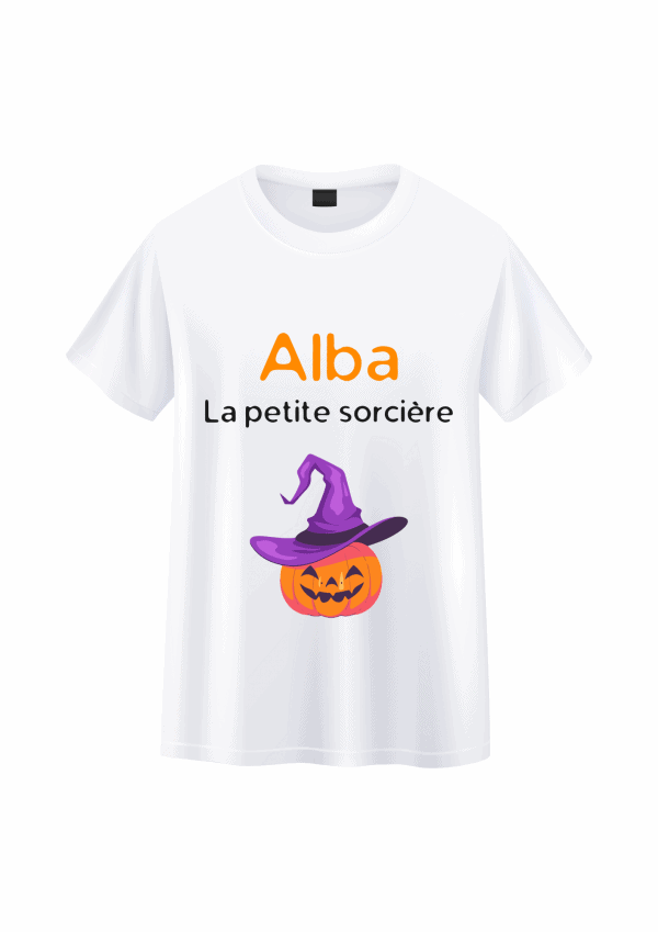 Tee-shirt enfant sorcière halloween