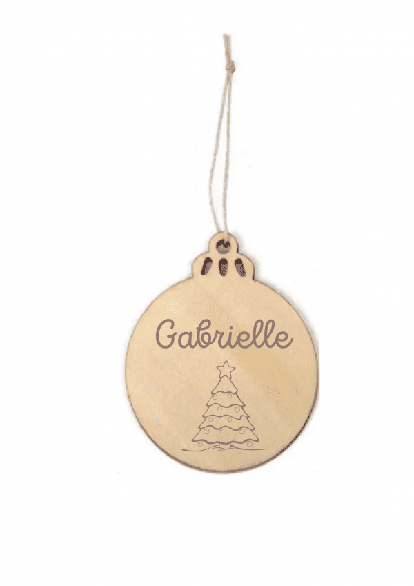 Boule noël enfant sapin
