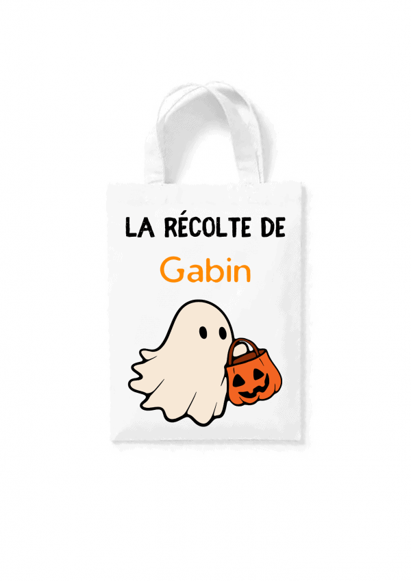 Tote bag fatôme citrouille halloween