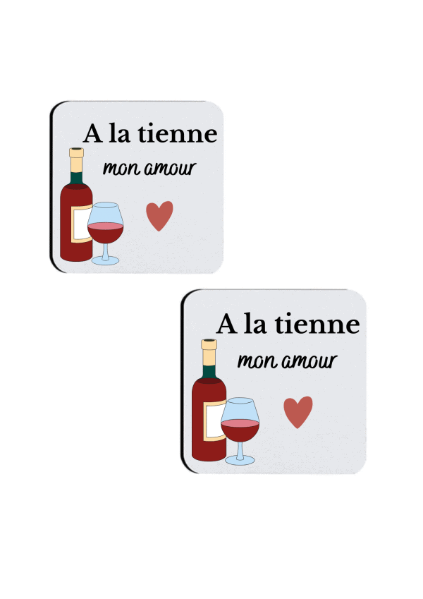 Dessous de verre amour
