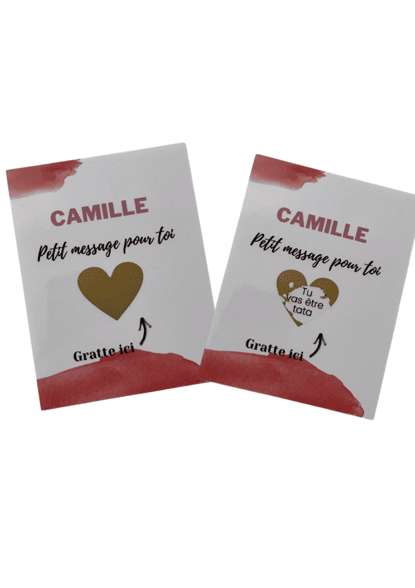 Carte à gratter annonce spéciale