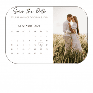 Magnet save the date photo