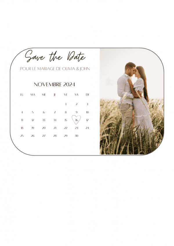 Magnet save the date photo