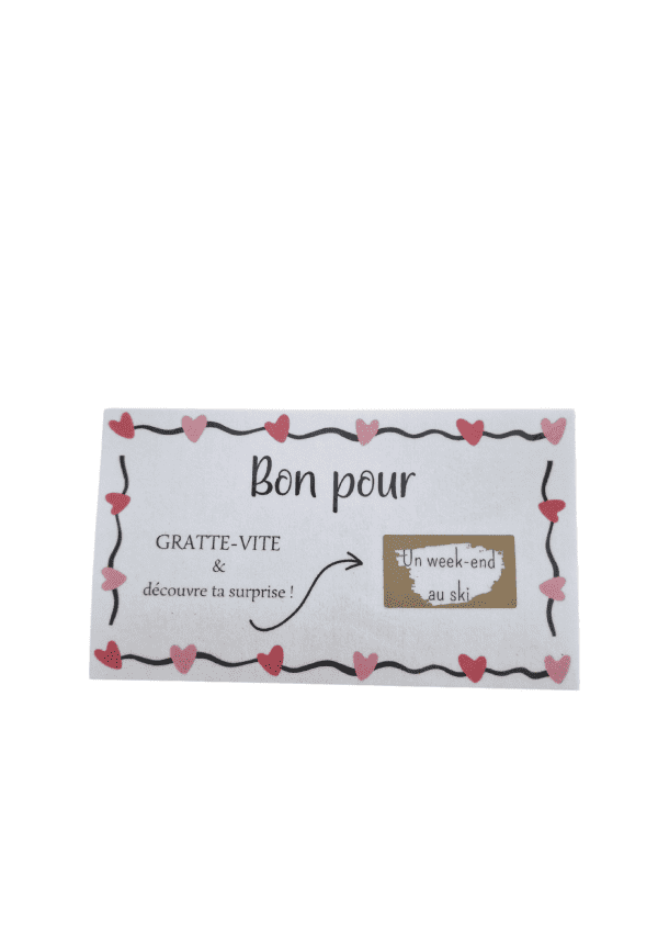 Carte à gratter coeur