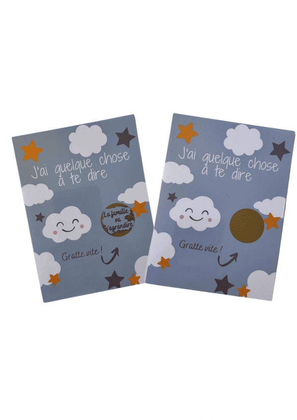 Carte à gratter annonce nuage