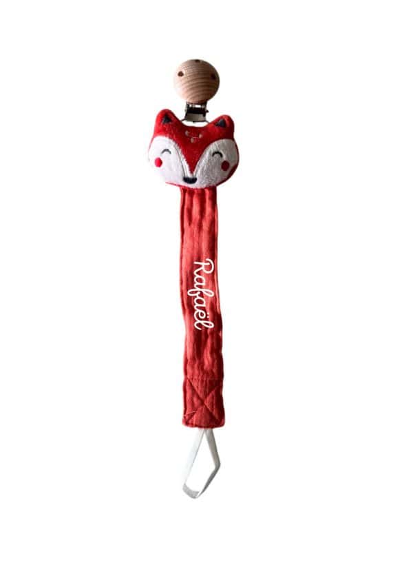 Attache tétine renard