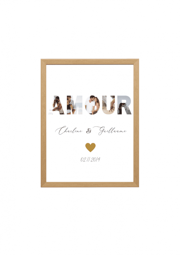 Affiche amour prénom date