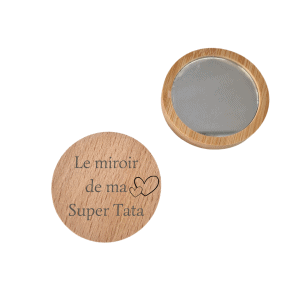 Miroir de poche personnalisé coeurs