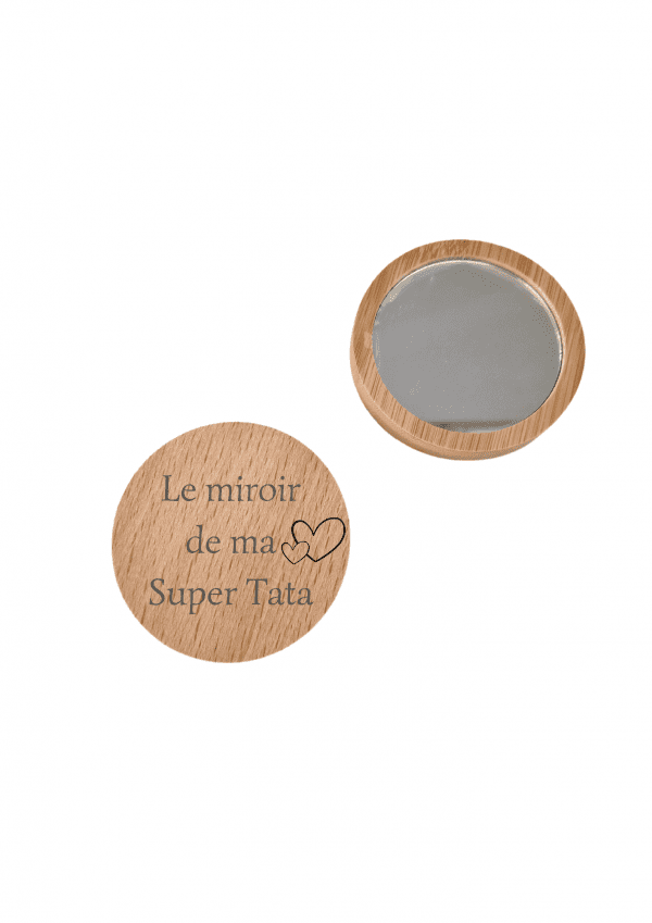 Miroir de poche personnalisé coeurs