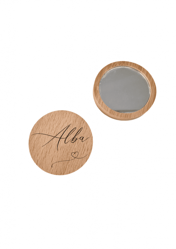 Miroir de poche personnalisé épuré