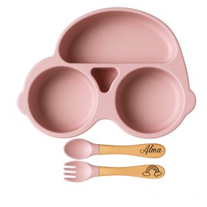 Set de repas voiture rose