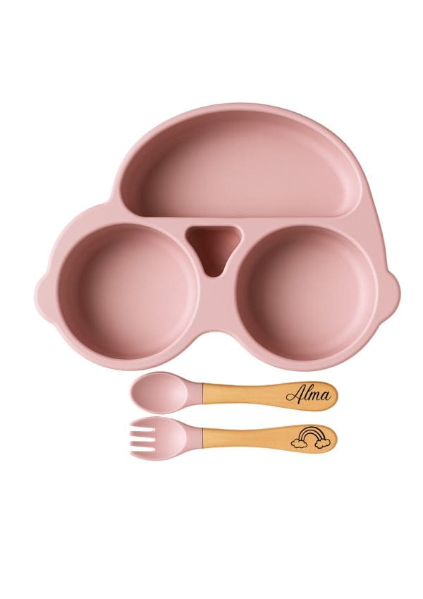 Set de repas voiture rose