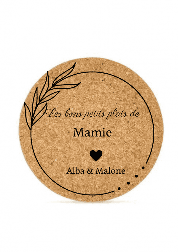 Dessous de plat mamie cercle personnalisé