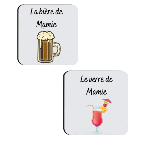 Dessous de Verre Sublimé pour Mamie