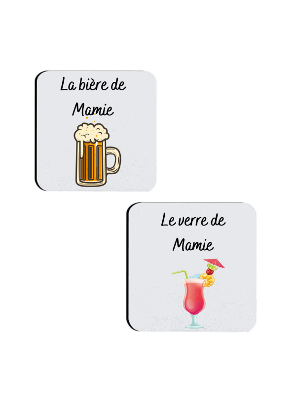 Dessous de Verre Sublimé pour Mamie