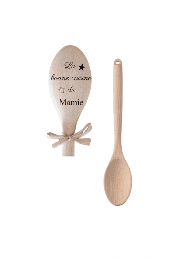 Cuillère en bois mamie étoile