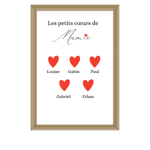 Affiche les petits coeurs de mamie